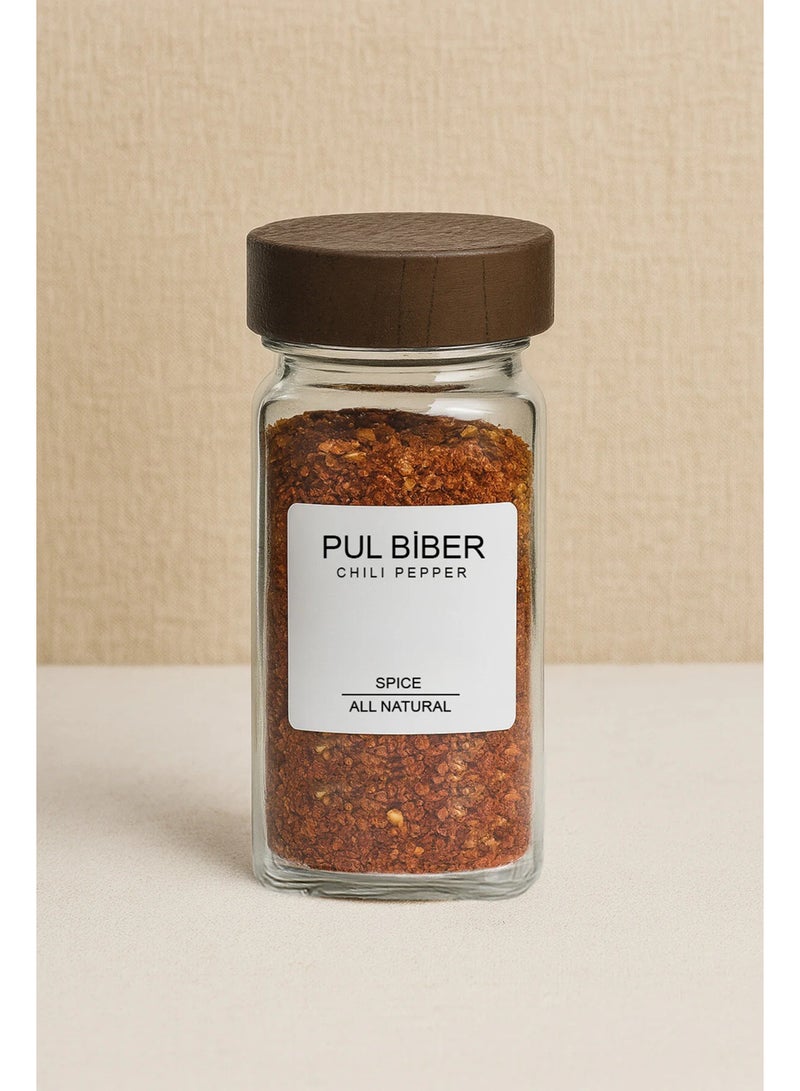 Kitchen Life 12-Piece Square Glass Spice Jar Set with Acacia Lids / 56 Labels Included as a Gift / 12-Piece Spice Jar Set Made in Turkey - Image 2